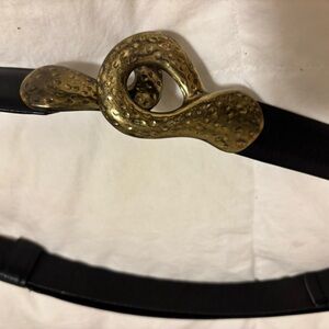 Chicos brass buckle vintage belt adjustable s/m